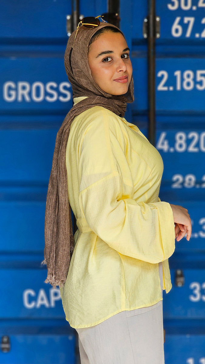 Lina Oversized Shirt - Yellow