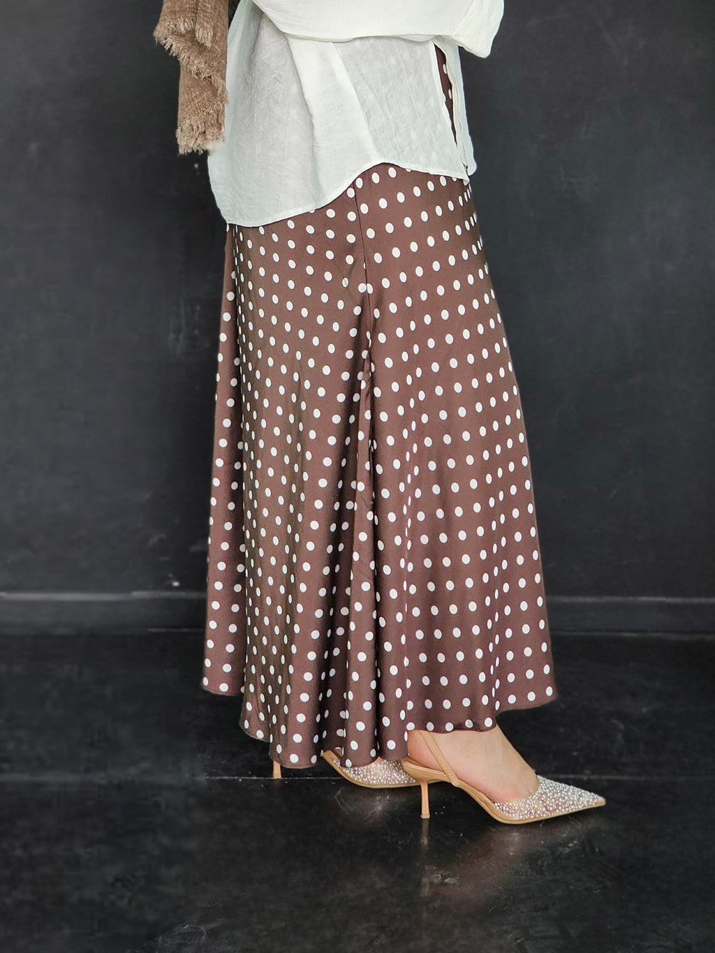 Skirt Polka Dots Brown