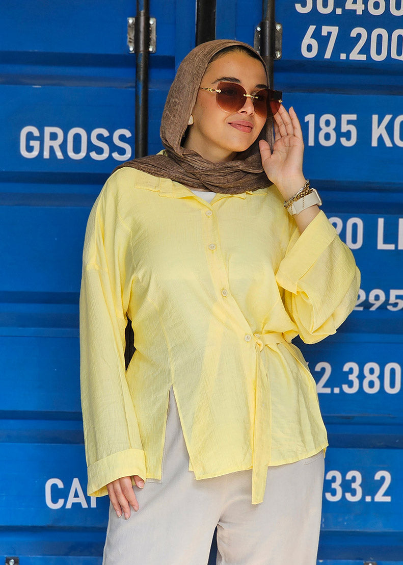 Lina Oversized Shirt - Yellow