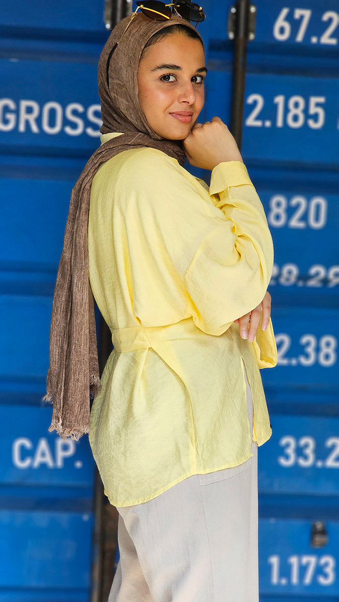 Lina Oversized Shirt - Yellow