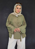 Lina Oversized Shirt - Olive